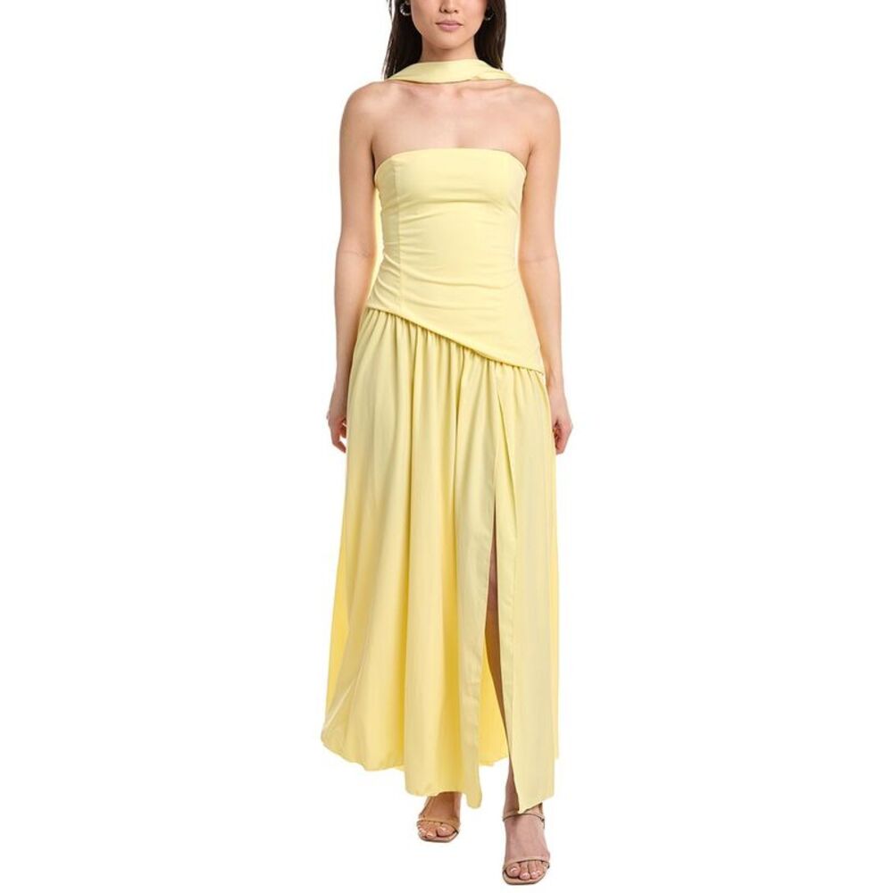 Ipponelli Womens  Sleeveless Maxi Dress, Yellow